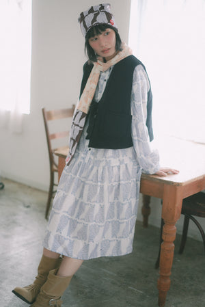 Many Many Cats Half-Button Dress