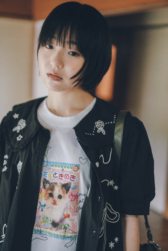 LCC Heisei style cat Tee tricolor cat
