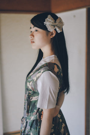 Cat Camo Vest Belted Layered Skirt