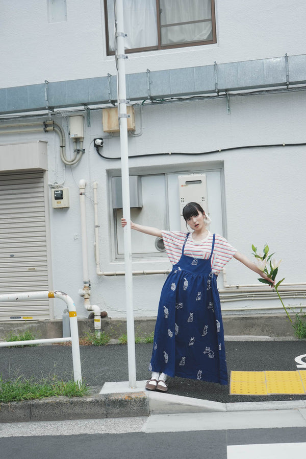 Cat Daily Line Suspender Skirt