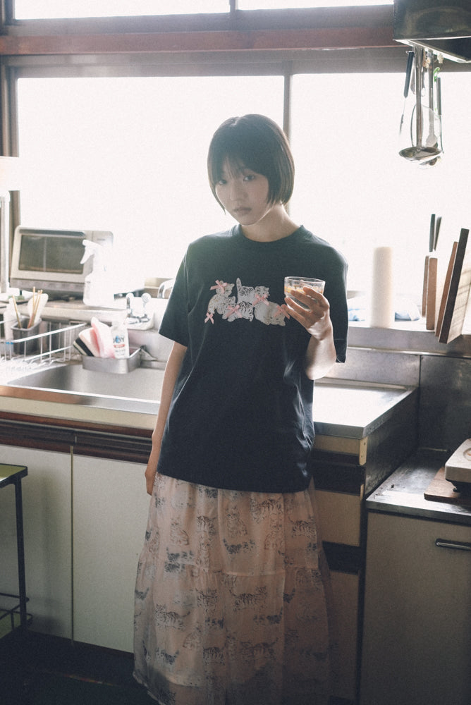 Four kittens with small bows Tee