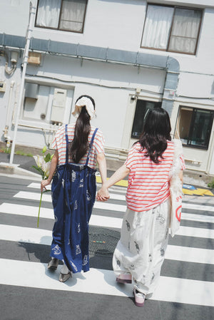 Cat Daily Line Suspender Skirt