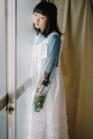 Cats Angel Garden Long Sleeve Gauze Top