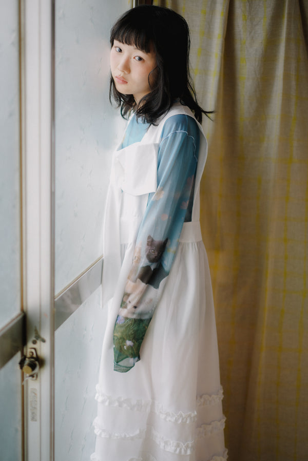 Cats Angel Garden Long Sleeve Gauze Top