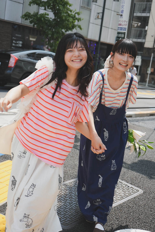 Cat Daily Line Suspender Skirt