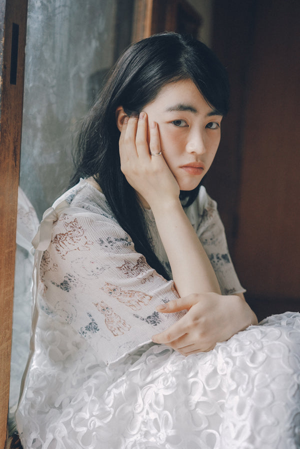 Gentle Kitten Pleated Top with Vest