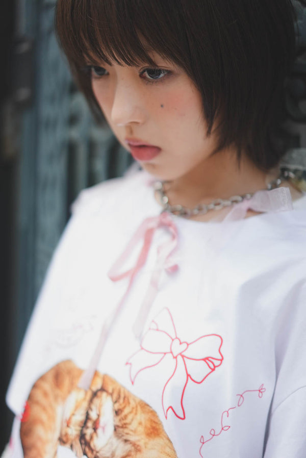 LCC Orange Cat Lace Long Sleeve Tee