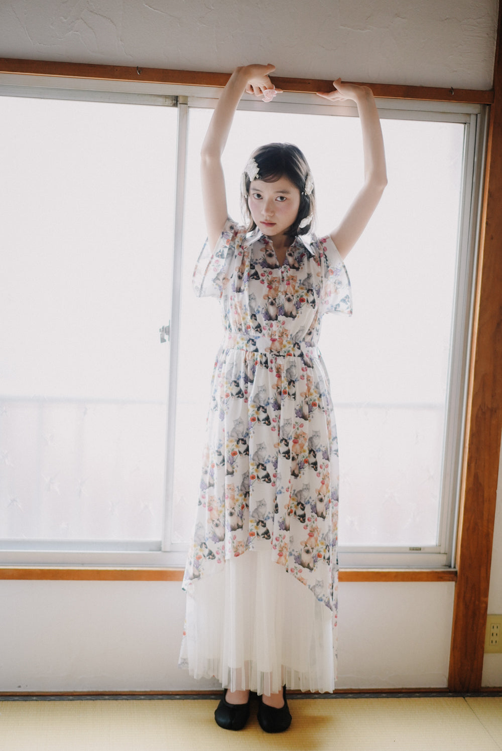 Four Kittens Multicoloured Pleated Tulle Dress