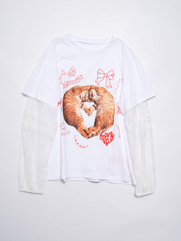 LCC Orange Cat Lace Long Sleeve Tee