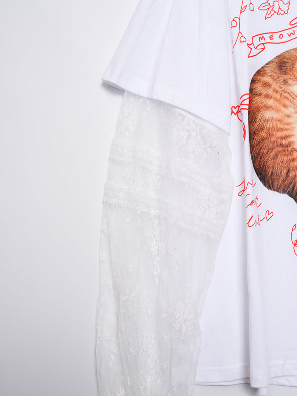 LCC Orange Cat Lace Long Sleeve Tee