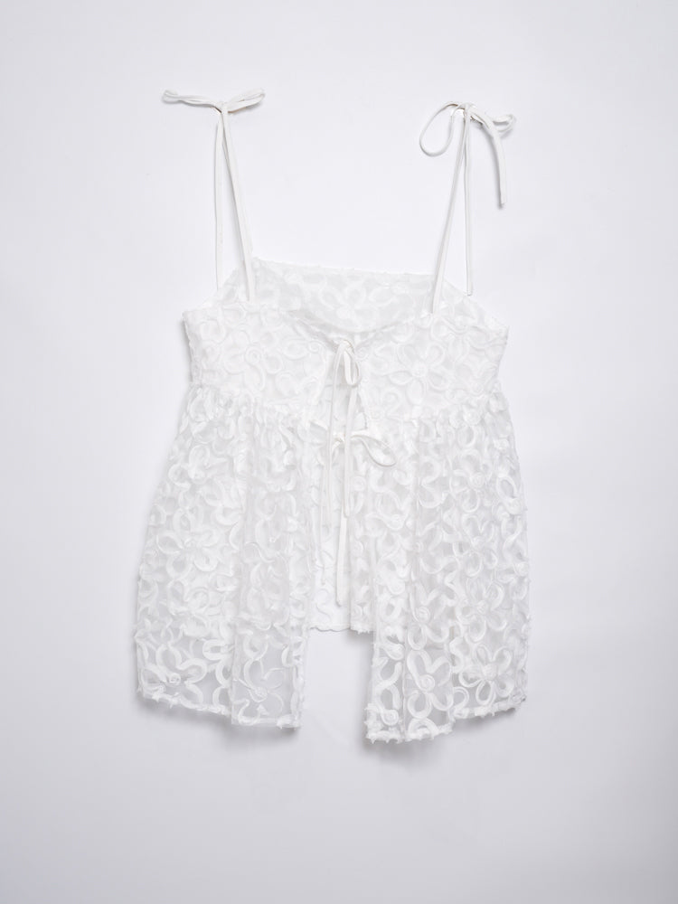 Flower tulle Vest