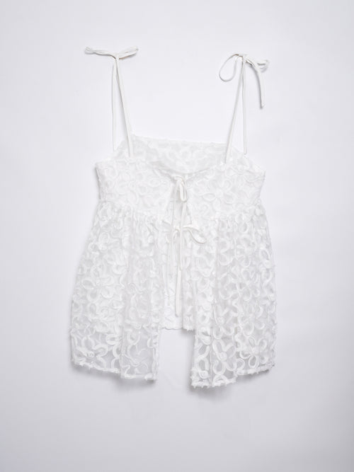 Flower tulle Vest