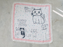 70x70 Scarf (小碎花 Skatch Cat )