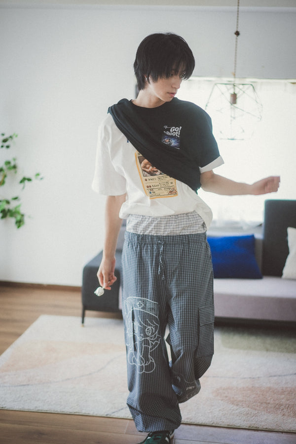 Comic Cat Workwear Drawstring Trousers