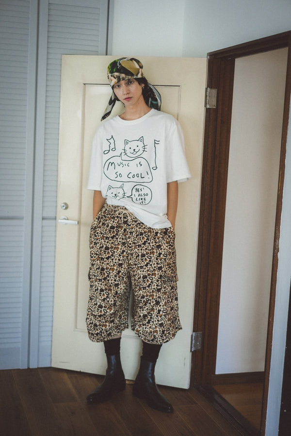 Cat Animals Pattern Short