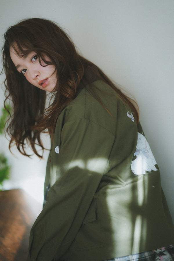 Angel Wings Cat Corduroy Collar Jacket