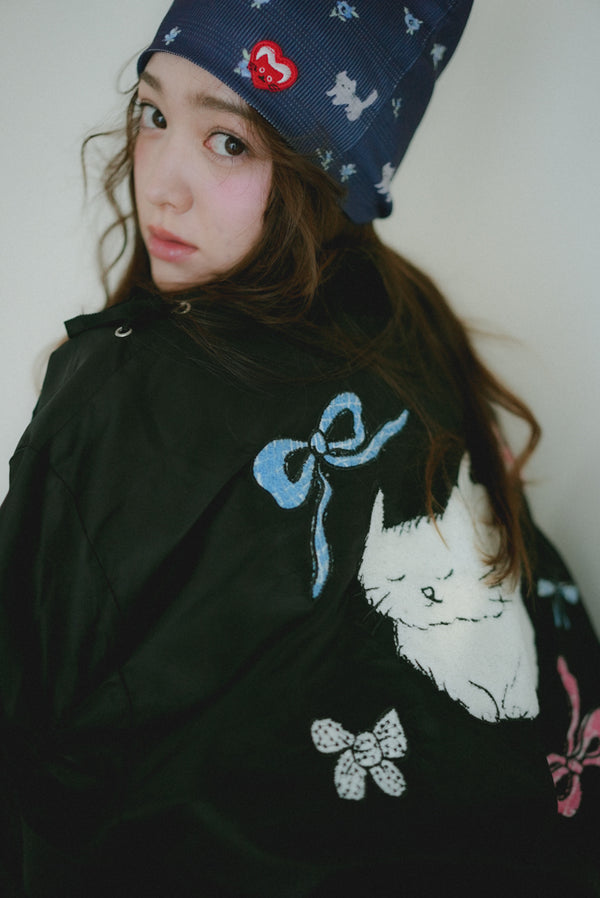 Angel Wings Cat Ribbon MA Jacket