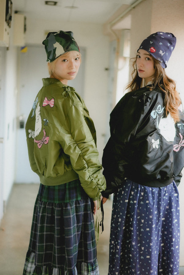 Angel Wings Cat Ribbon MA Jacket