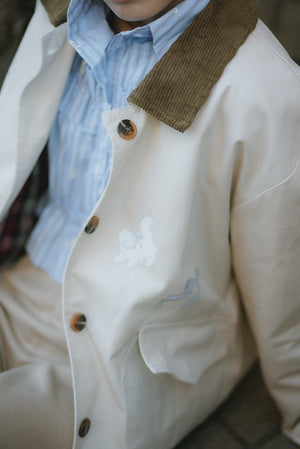 Angel Wings Cat Corduroy Collar Jacket