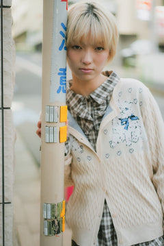 Heart &amp; bow Cat knit cardigan