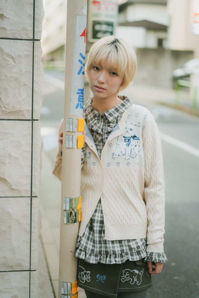 Heart & bow Cat 針織外套