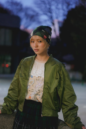 Angel Wings Cat Ribbon MA Jacket