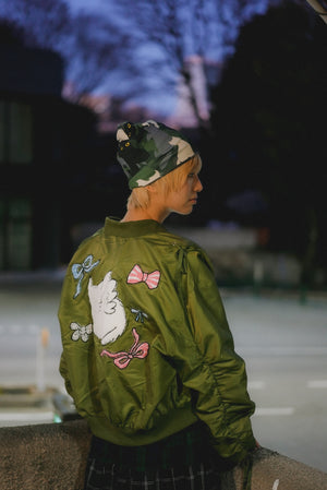 Angel Wings Cat Ribbon MA Jacket