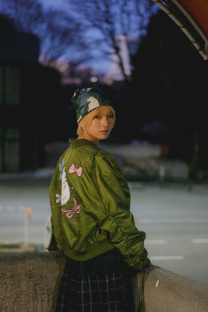 Angel Wings Cat Ribbon MA Jacket