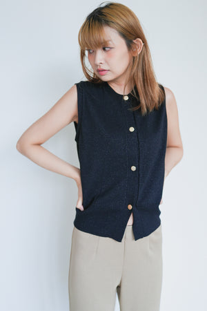 Lurex knitted vest