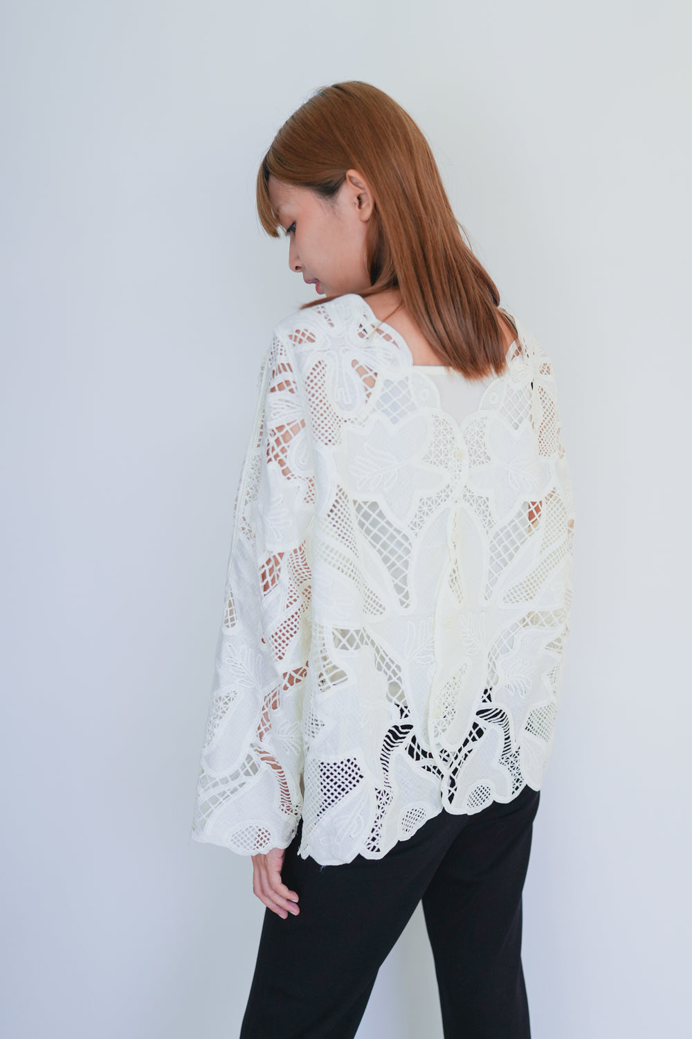 Scallop Silk Cardigan