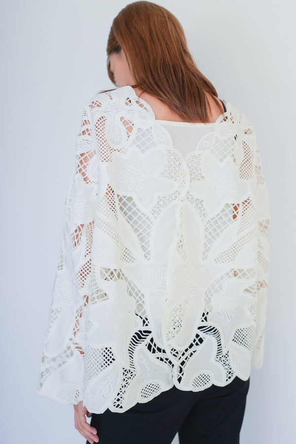 Scallop Silk Cardigan