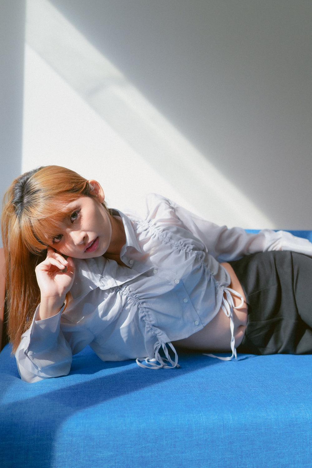 Tulle Wicker Pleated Shirt