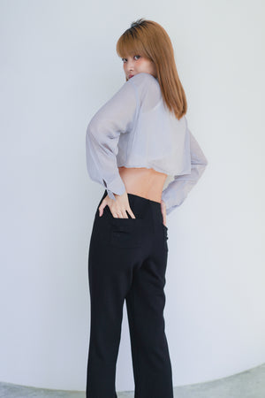 Tulle Wicker Pleated Shirt