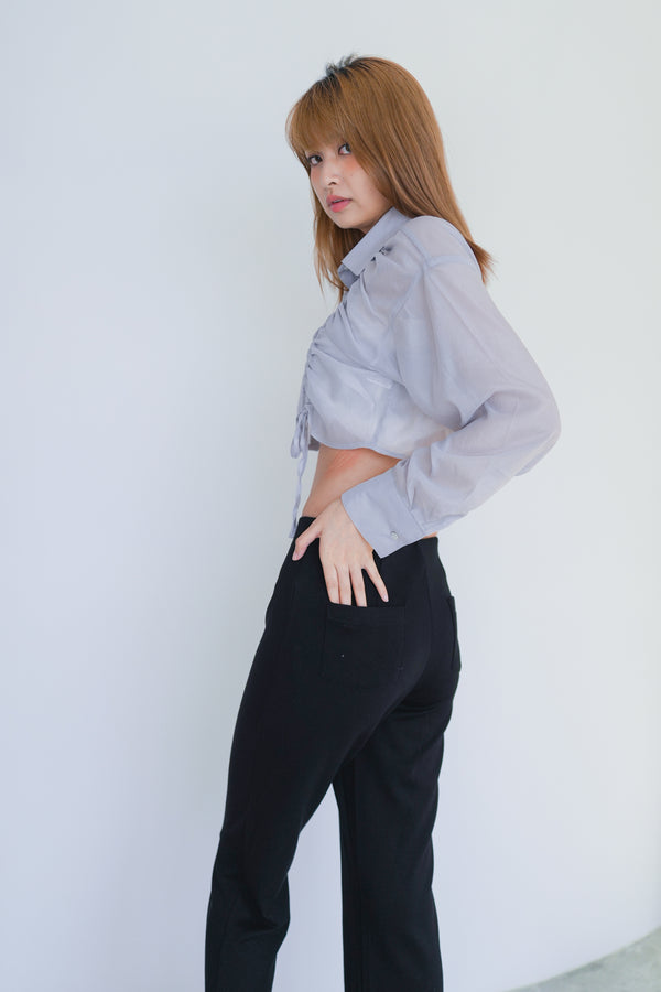 Tulle Wicker Pleated Shirt