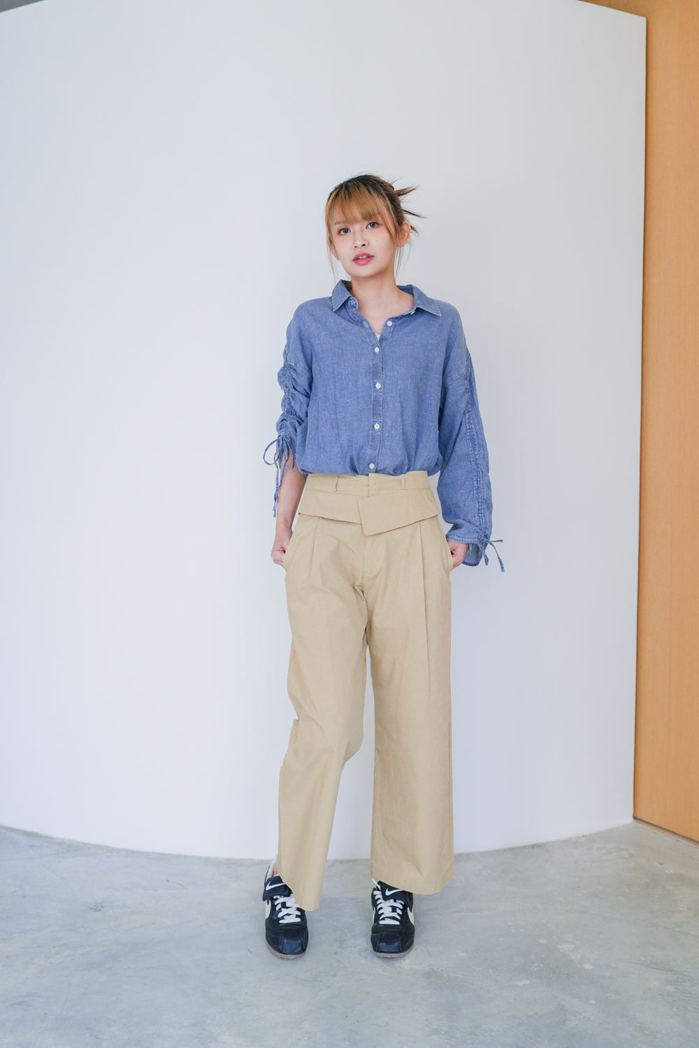 Typewriter Double Waist Pants
