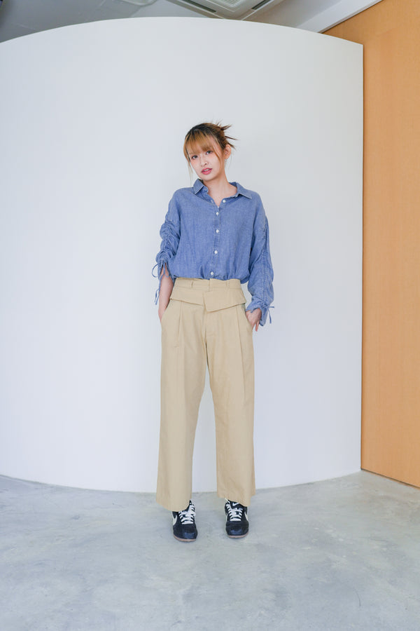 Typewriter Double Waist Pants