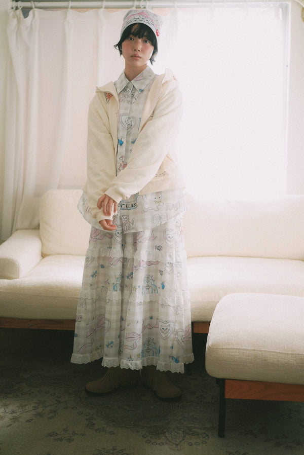 LCC Paradise Checkered Lace Cake Skirt