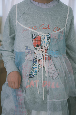 Girly Cats Patch Hoodie
