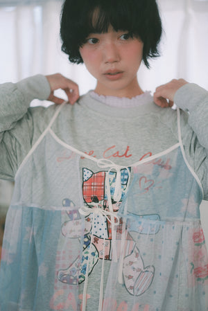 Girly Cats Patch Hoodie