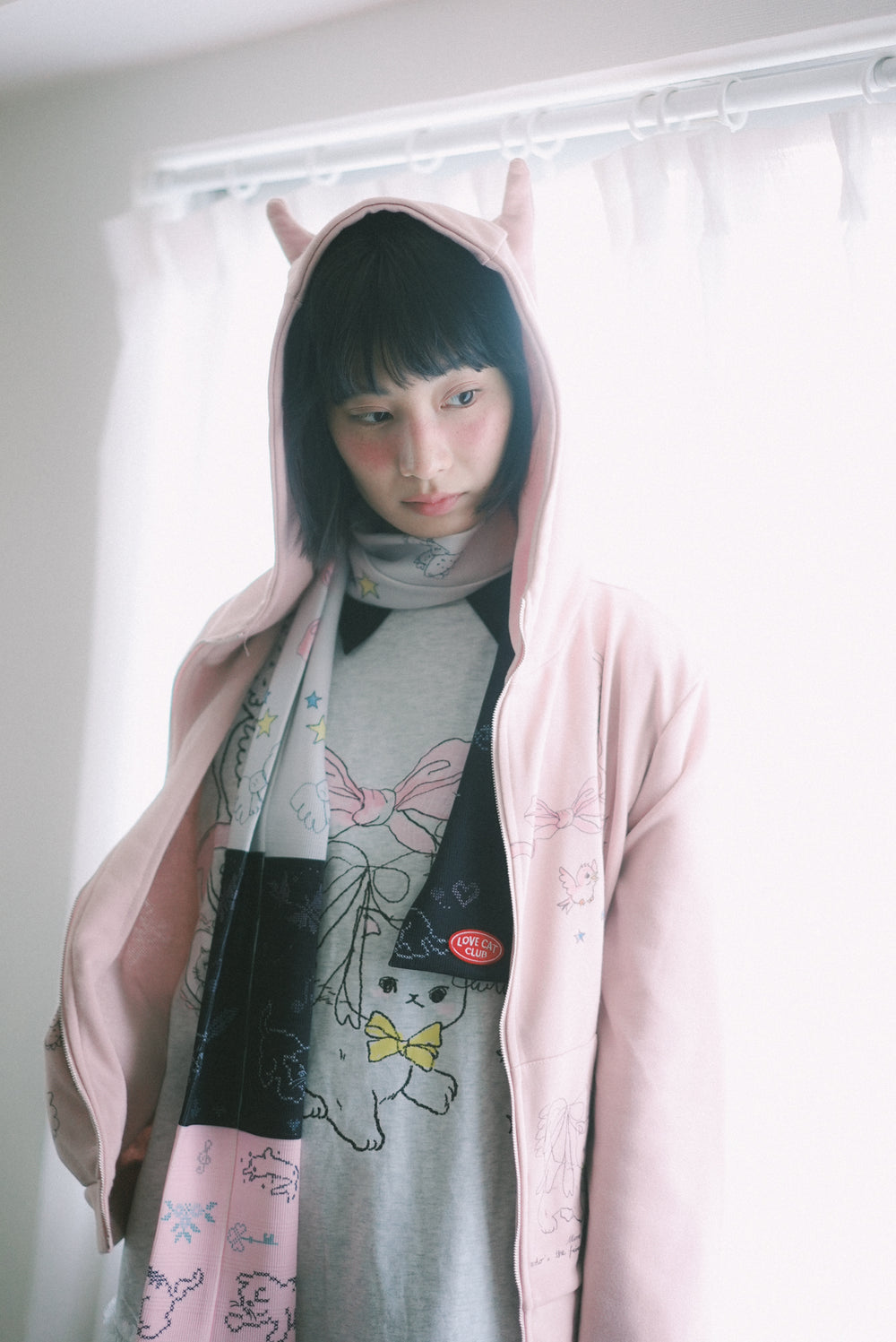 LCC Knitted Printed Scarf (Paradise)