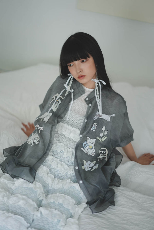 Cat Doll house ruffle shirt