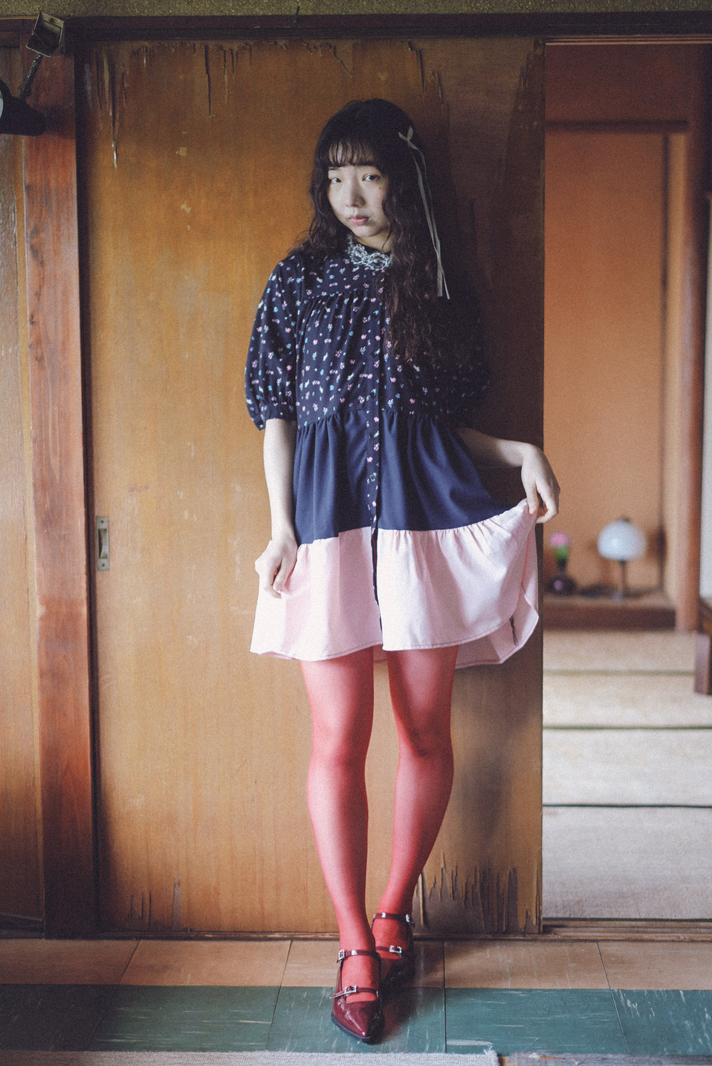 Floral Skatch Cat Layered Top