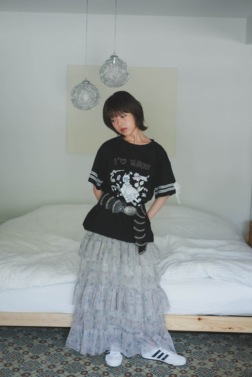 Cat Doll house Layer ruffle skirt