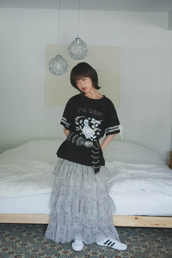 Cat Doll house Layer ruffle skirt