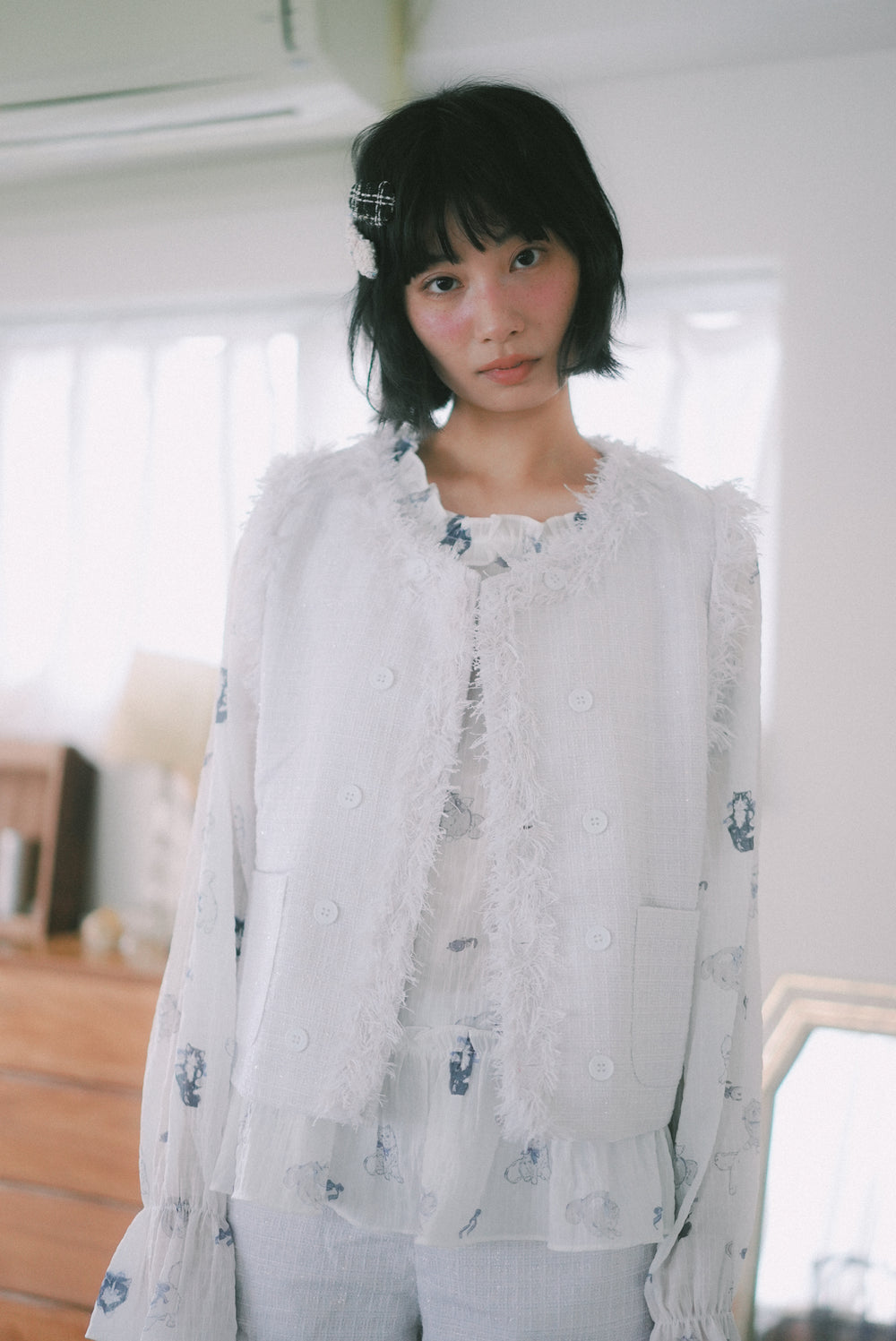 Angel Wings Cat Long-Sleeved Top