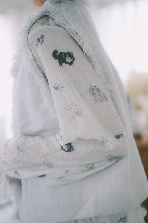 Angel Wings Cat Long-Sleeved Top