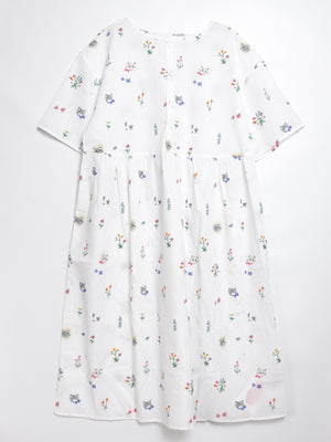 Cat head colorful floral doll dress