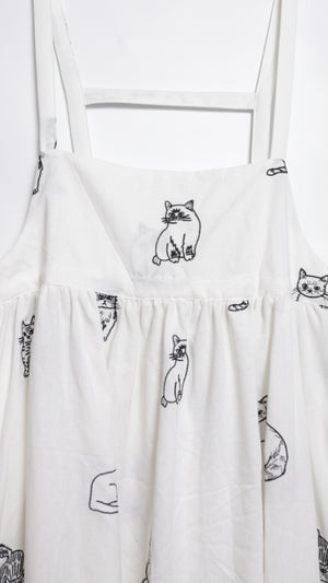 Cat Daily Line Suspender Skirt