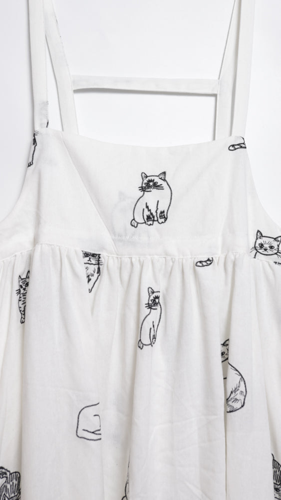 Cat Daily Line Suspender Skirt