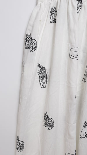 Cat Daily Line Suspender Skirt